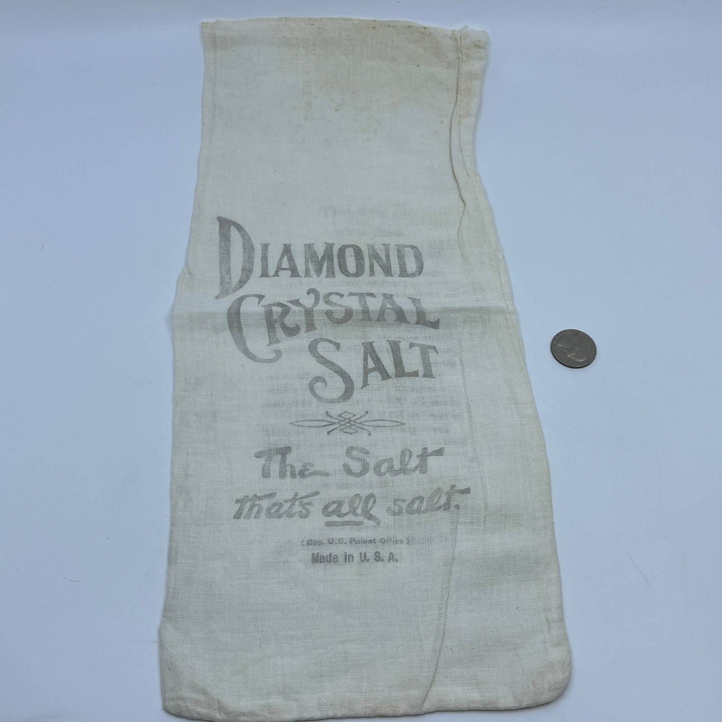 Vintage Sugar Sack - Diamond Crystal Salt Co St. Clair MI 16.5" TF5