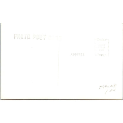 Antique Postcard RPPC Black House, Ellsworth, Maine Dutch Bed Chair SE8