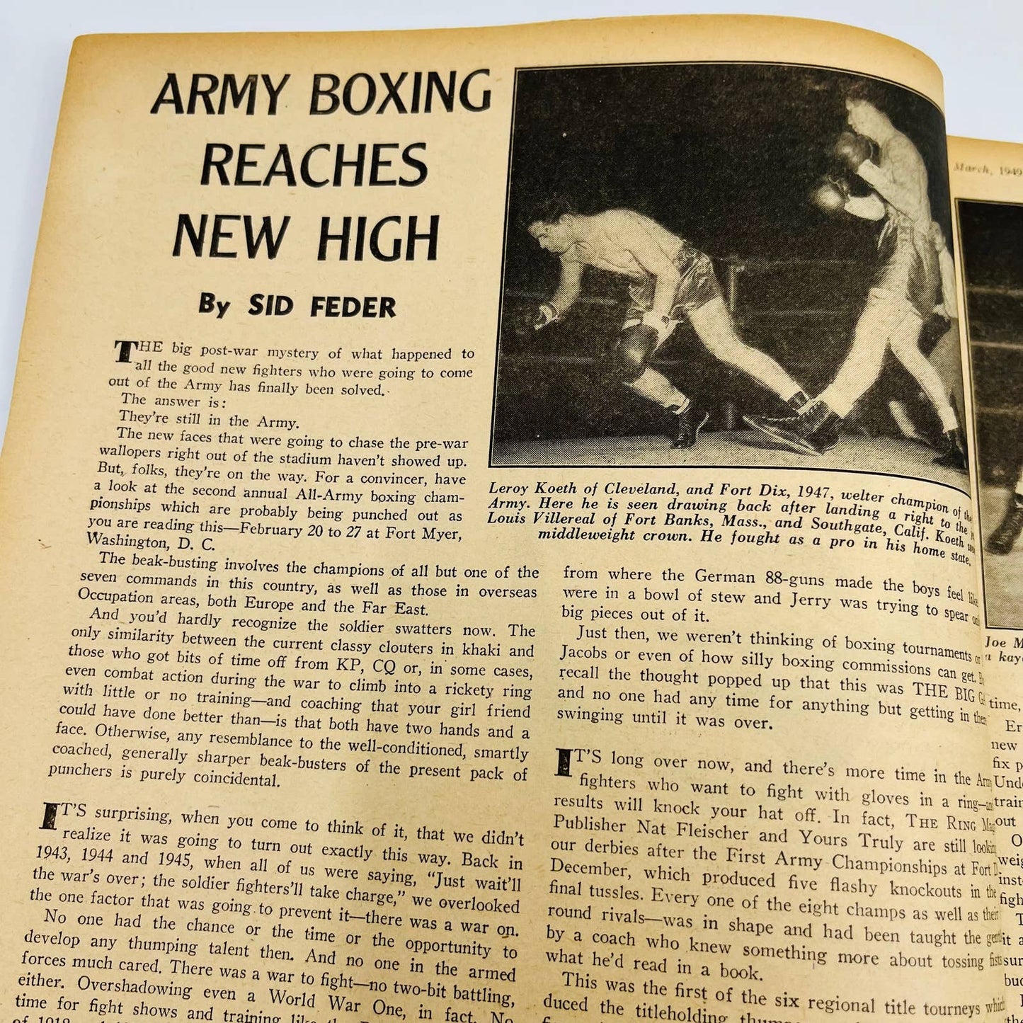 1949 Mar - The Ring Boxing Magazine – Sandy Saddler Cover TA5