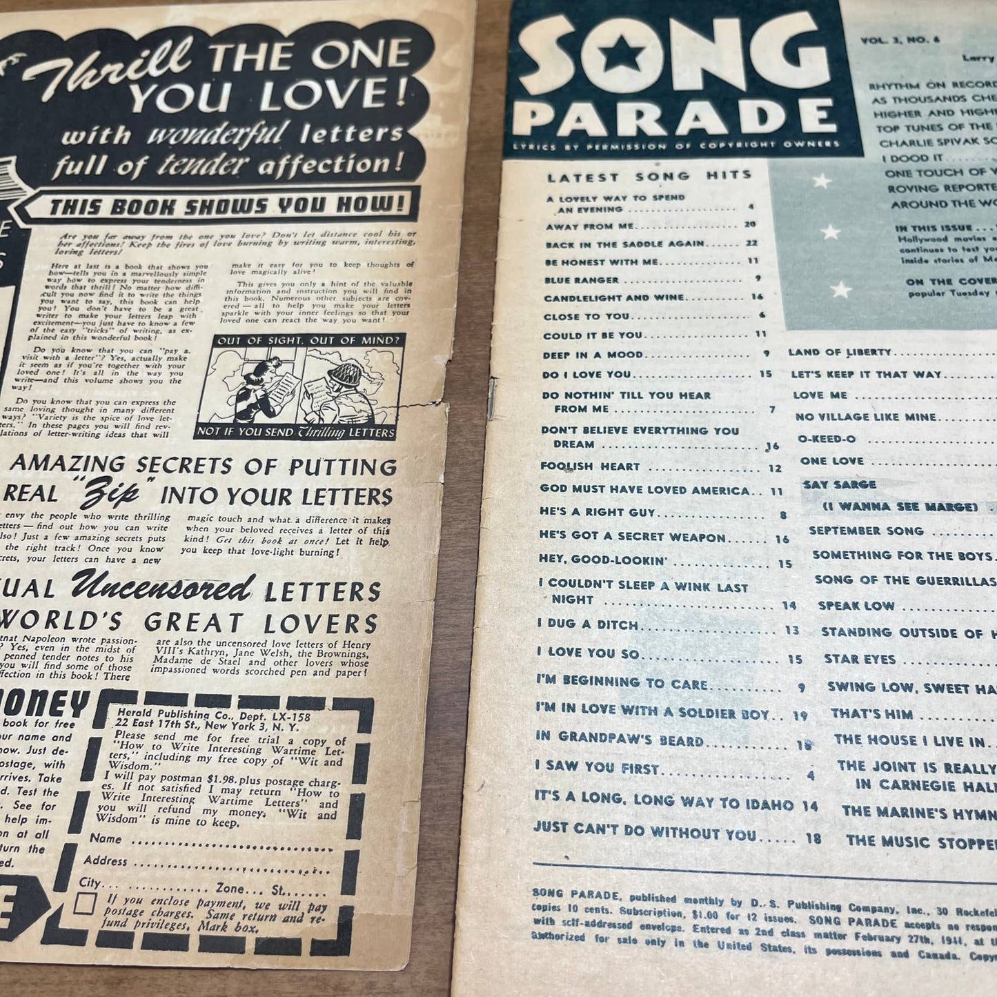 Song Parade Magazine 1944 March Ginny Simms Red Skelton I Dood It B3