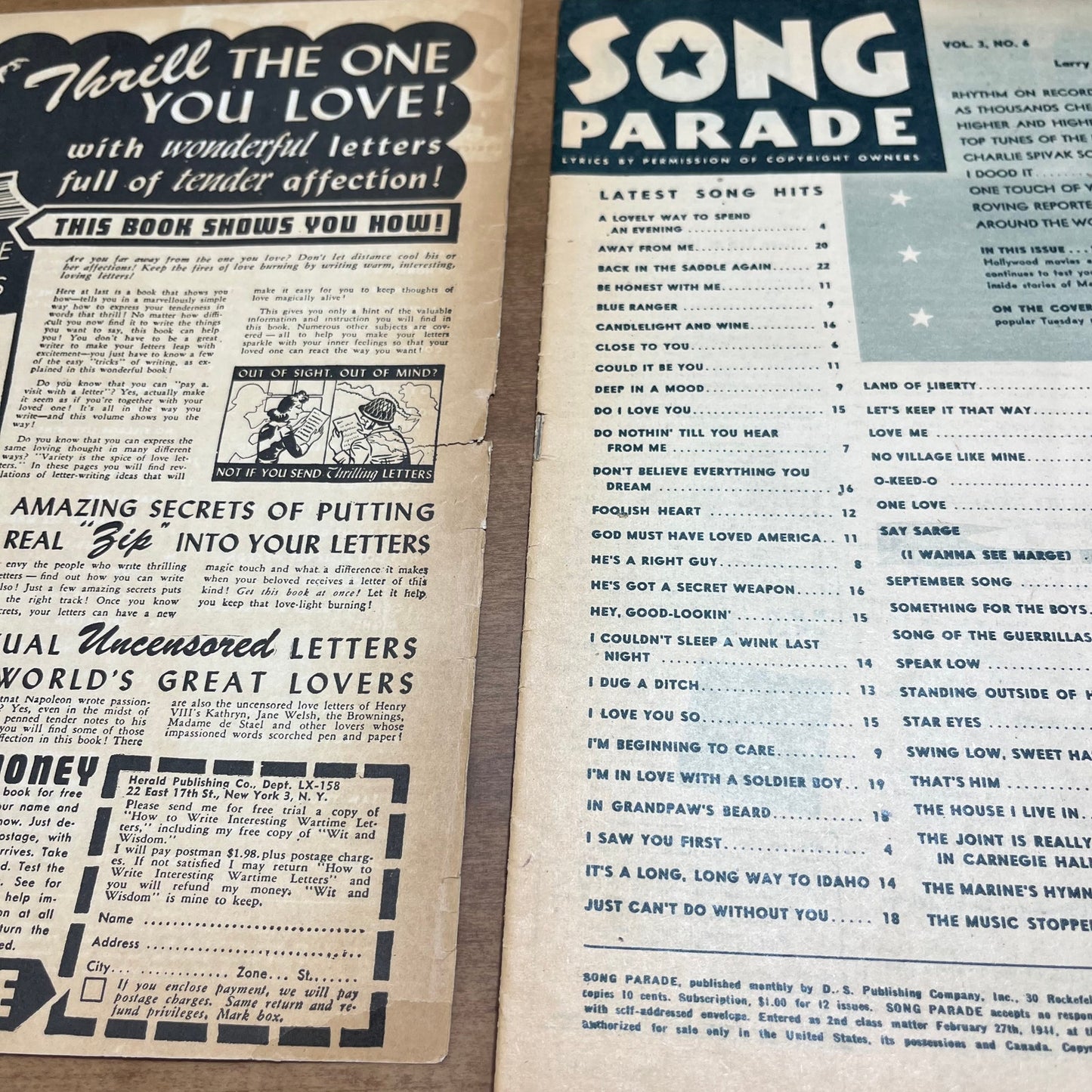 Song Parade Magazine 1944 March Ginny Simms Red Skelton I Dood It M1-1
