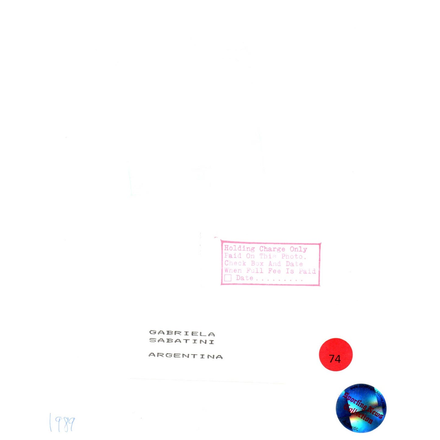 1989 Original Press Photo Women's Tennis Gabriela Sabatini ~8x10" AD2-2