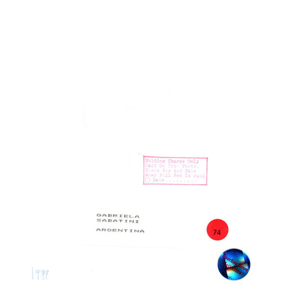 1989 Original Press Photo Women's Tennis Gabriela Sabatini ~8x10" AD2-2