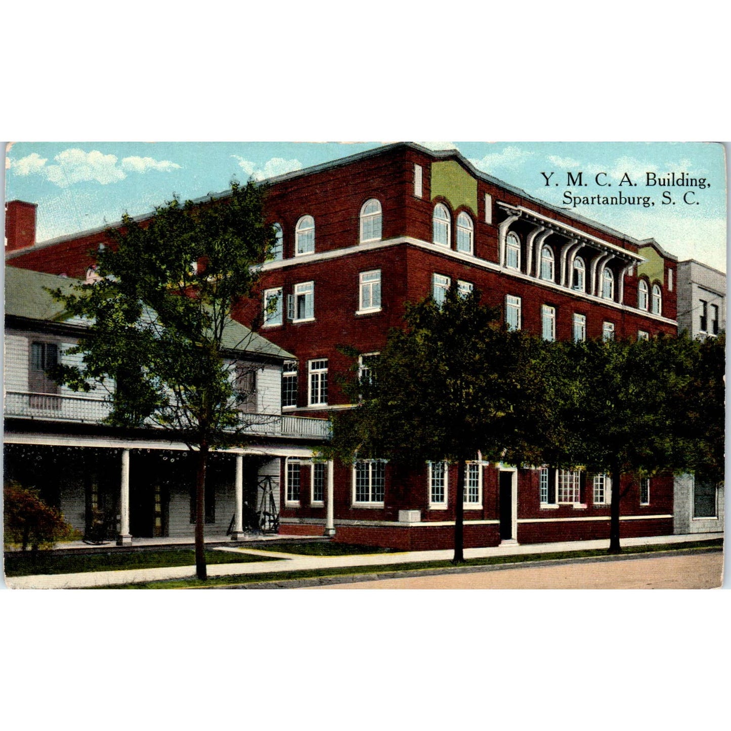YMCA Building Spartanburg SC Original Postcard TK1-27