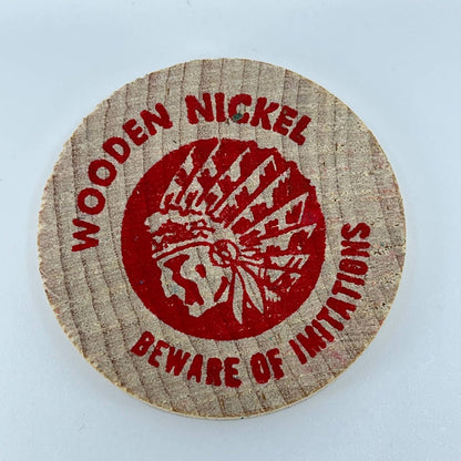 1975 Davis Junction Illinois Centennial Wooden Nickel SD2