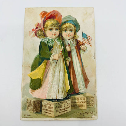 1880s Victorian Trade Card Quack Medicine Scott’s Emulsion Scott & Bowne NY AA2