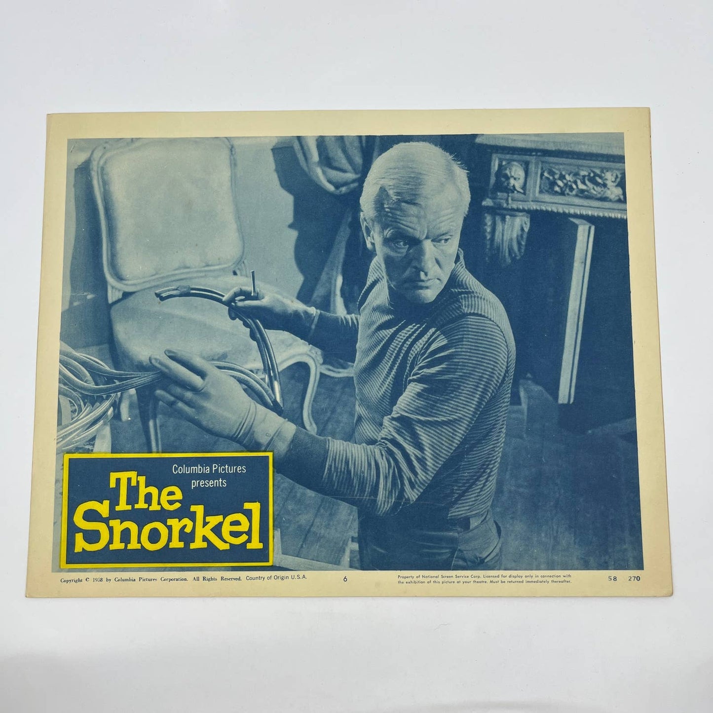 THE SNORKEL original 1958 HAMMER Lobby Card PETER VAN EYCK 11x14 #6 FL4