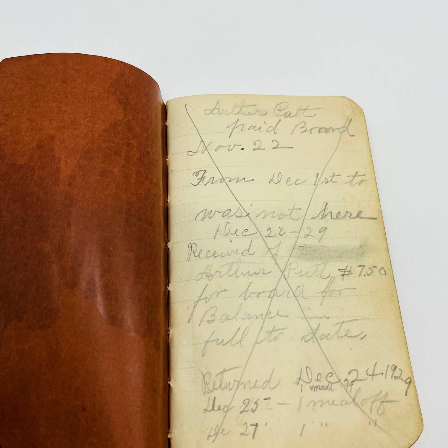 1929 Memorandum Pocket Notebook Partially Used SC2