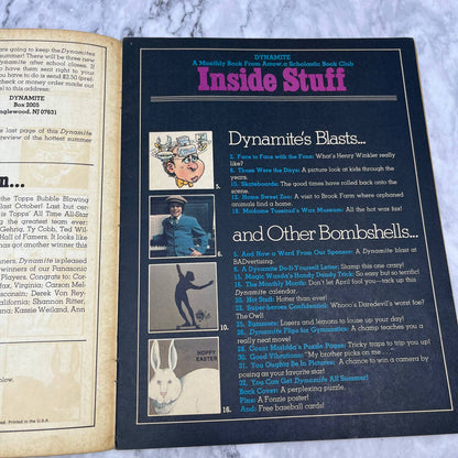 Vintage Dynamite Magazine 1976 No. 22 Fonzie, happy days TJ4