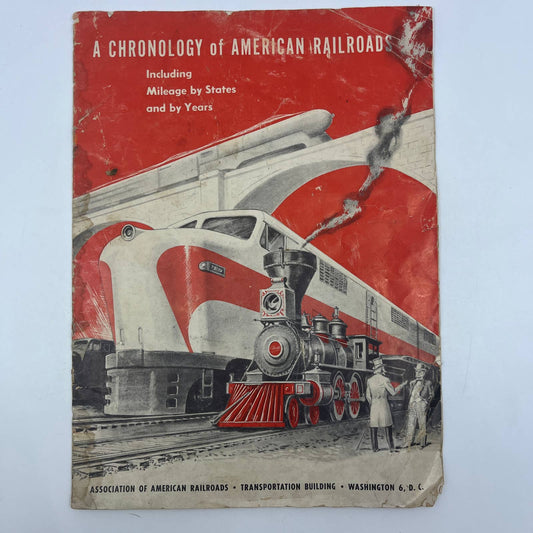 1954 Chronology of American Railroads Booklet Railway Information Series TG2