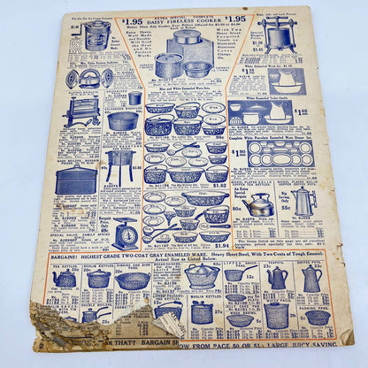 RARE Sears 1912 July-August Bargain Supplement Catalog Sears Roebuck TF7