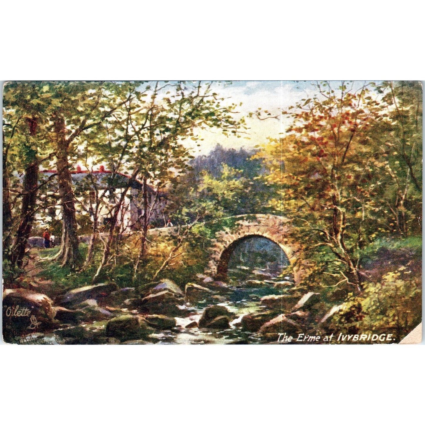 Picturesque Devon Ivybridge Raphael Tuck Oilette Original Postcard P2-12
