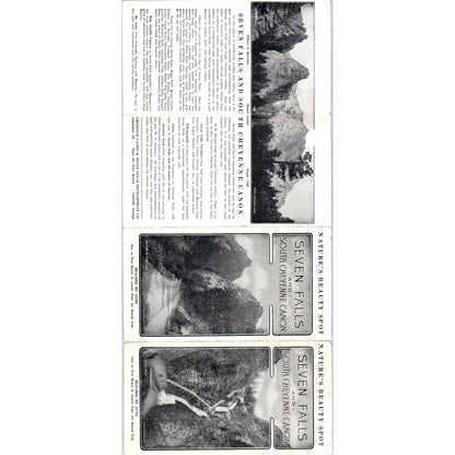 c1920 Seven Falls & South Cheyenne Canyon Colorado Travel Brochure P1-11