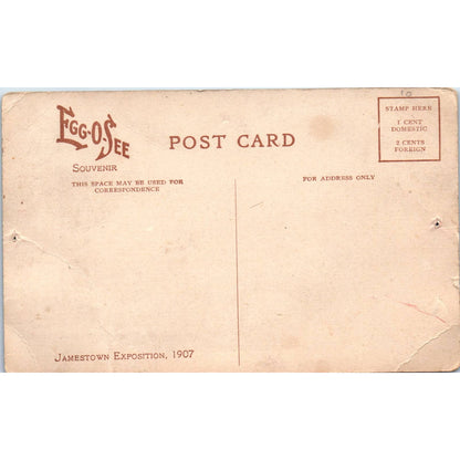 Antique Postcard Dog & Cats Little Boy Eating Egg-O-See Cereal SE3-2