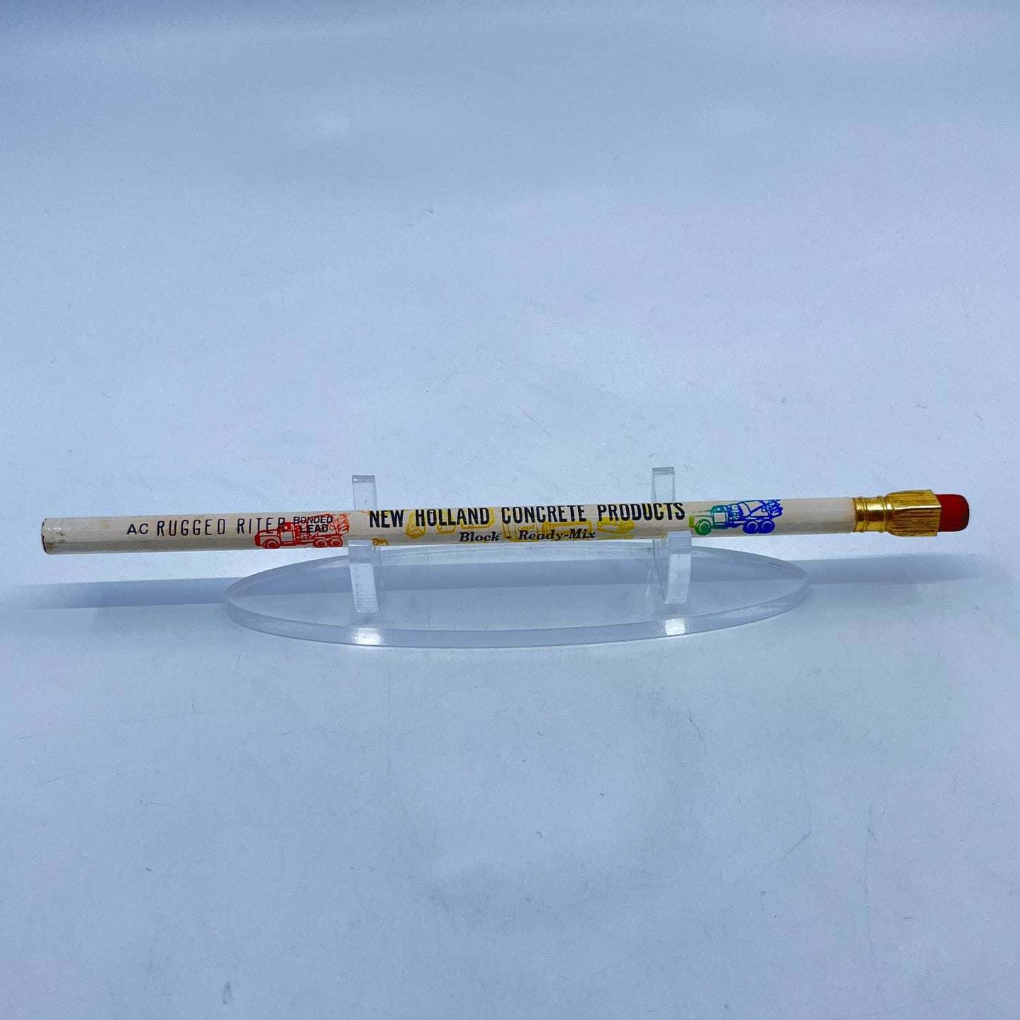 Vintage Advertising Pencil New Holland Concrete Products AC Rugged RIter SD7