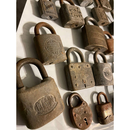 Vintage and Antique Lock Collection with Mismatched Keys