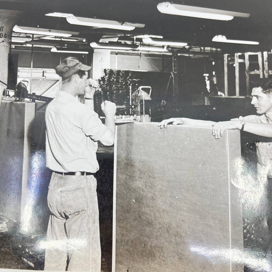 1940s Assembly Line Manufacturing Photo Boys Working Chicago IL AA7-27