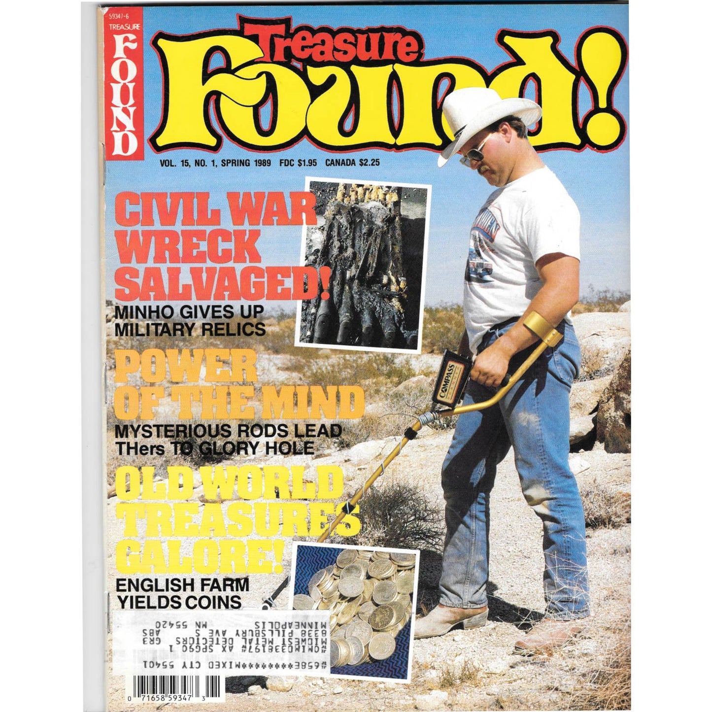 Treasure Found! Magazine 1989 Spring Metal Detecting Gold Diamonds M2