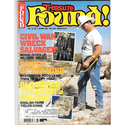 Treasure Found! Magazine 1989 Spring Metal Detecting Gold Diamonds M2