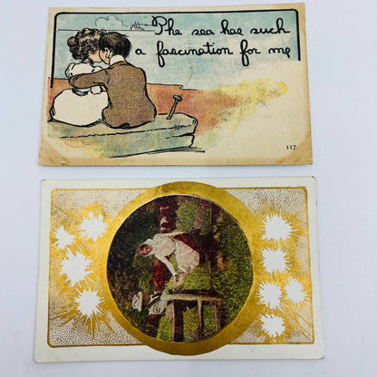 Early 1900s Antique LOT OF 20 Photo & Illustrated ROMANCE Post Cards EA3