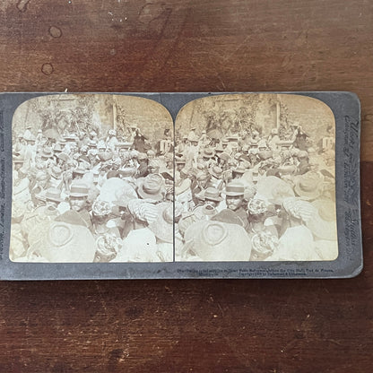 Mont Pelee Refugees Fort Du France Martinique France 1902 Stereoview Card H2-4