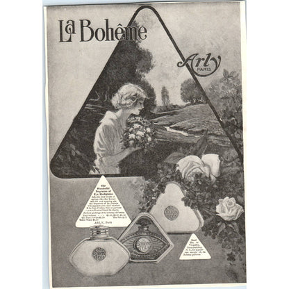 c1920 Harper's Magazine Ad - La Boheme Perfume Arly Paris TF6-1
