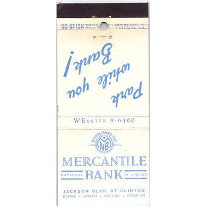 National Mercantile Bank of Chicago Advertising Matchbook Cover SA1-M11