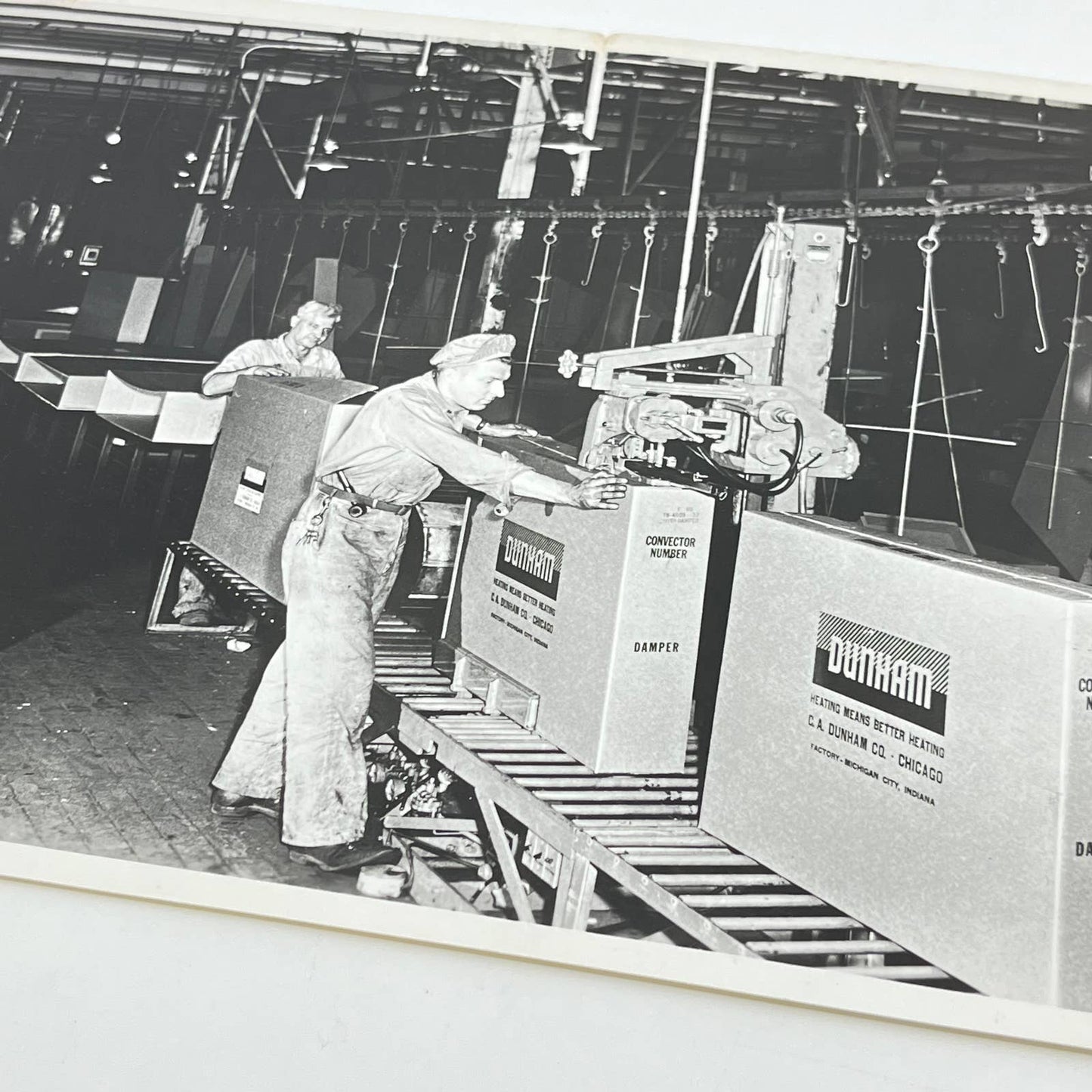 1940s Assembly Line Manufacturing Photo Dunham Heating Michigan City IN AA7-13