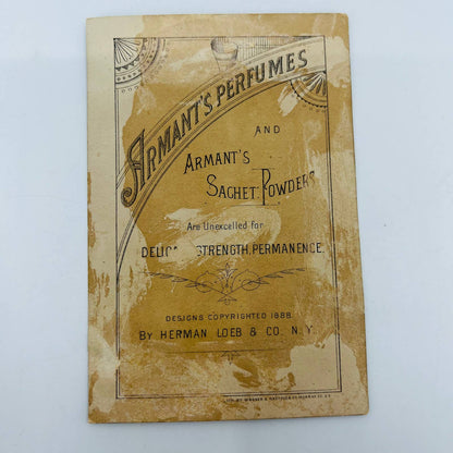 1880s Trade Card Armant’s Perfumes Herman Loeb NY White Rose AA2