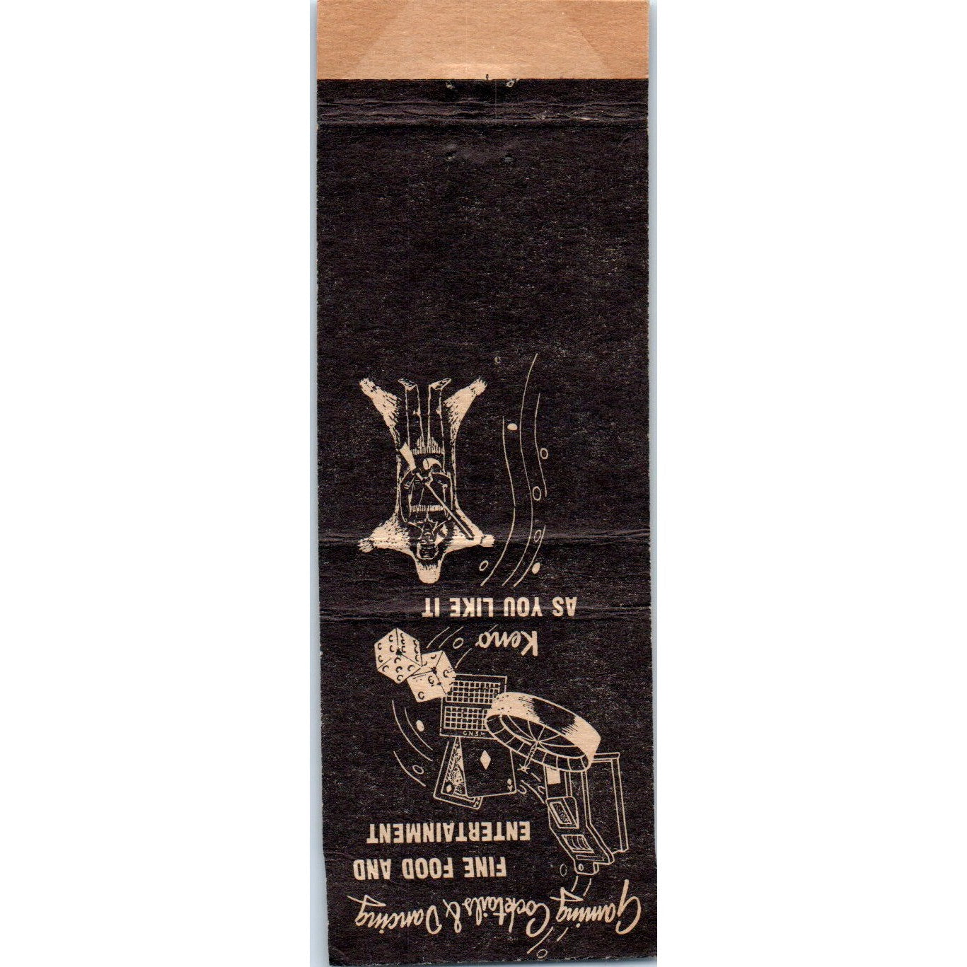 Kit Carson Casino Carson City Nevada Advertising Matchbook Cover MM9-1