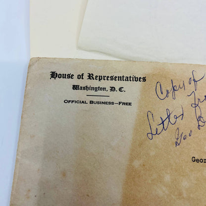 1932 House of Representatives Letter from WA Congressman Albert Johnson SC2