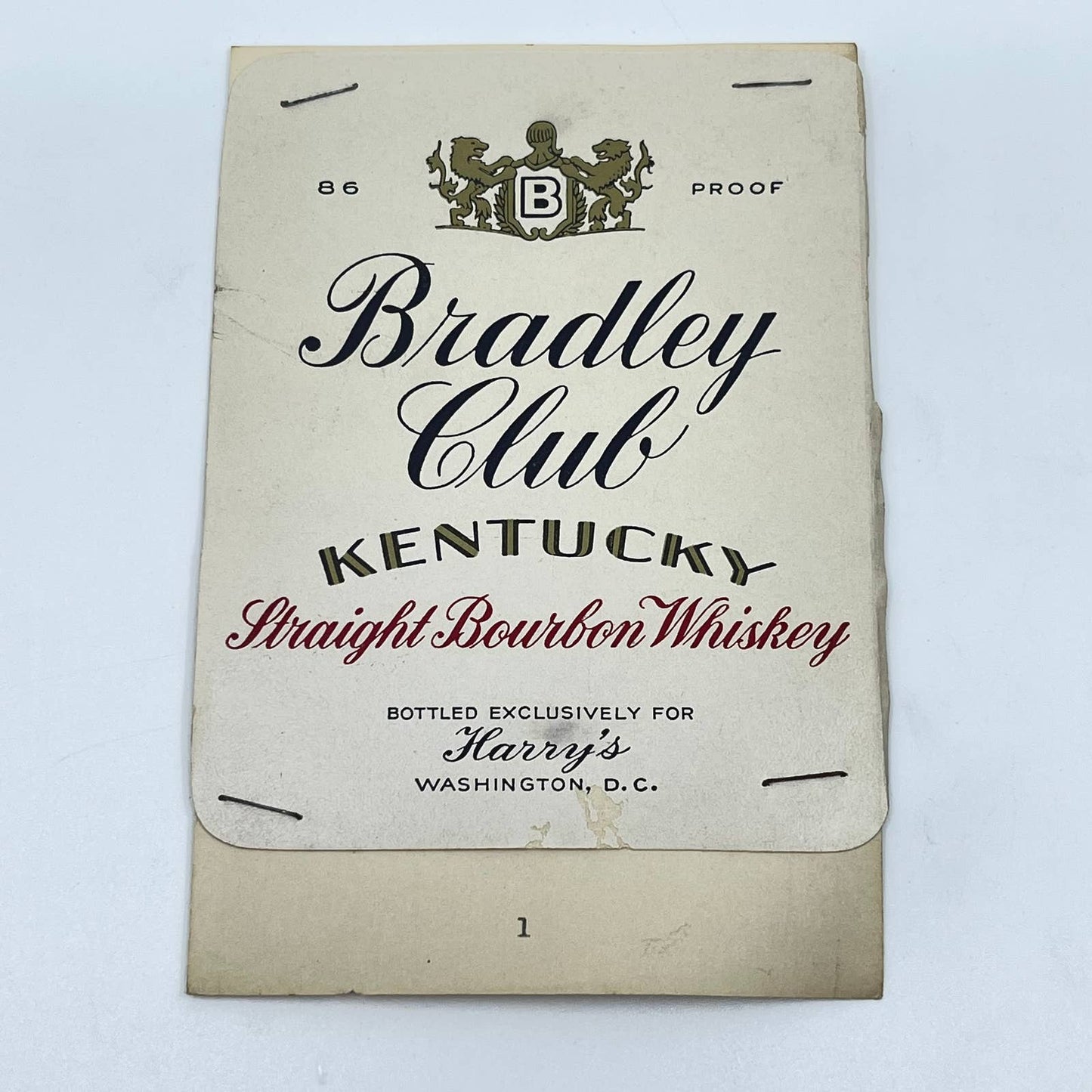 Bradley Club Kentucky Bourbon Whiskey Harry’s Washington DC