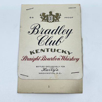 Bradley Club Kentucky Bourbon Whiskey Harry’s Washington DC