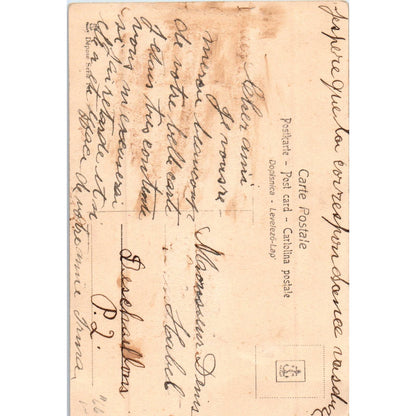 c1910 French Easter Card Joyeuses Paques Original Postcard TK1-P15