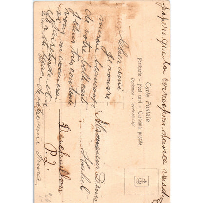 c1910 French Easter Card Joyeuses Paques Original Postcard P2-5