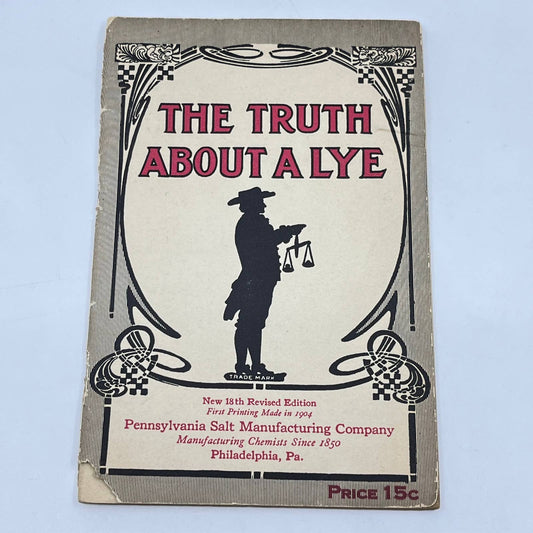 1931 The Truth About a Lye Booklet Lewis’ Lye Soap TF7