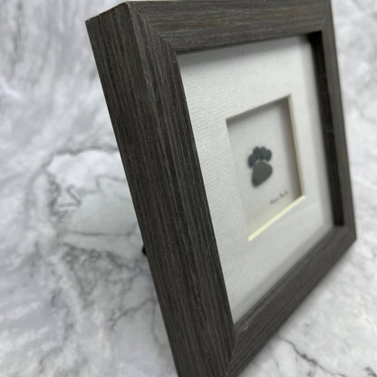 Paws Are Forever Gray 6 x 6 Stone and Glass Framed Pebble Art Sharon Nowlan TJ2