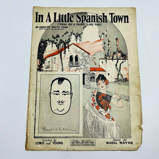 1926 Sheet Music In a Little Spanish Town Waltz Lewis & Young Mabel Wayne  M1
