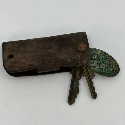 Vintage Key Holder w Nameplate Chas. David Fritz Duncannon Perry County PA SC4