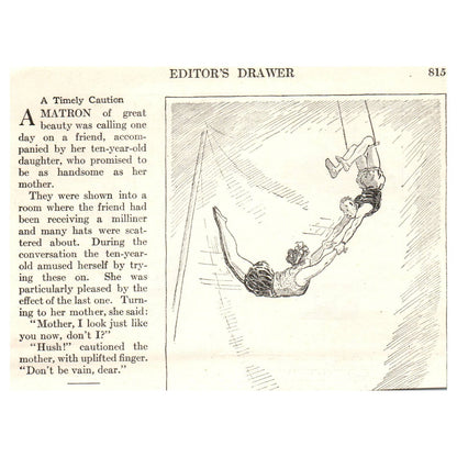 Political Cartoon Comic A Kitchen Capitalist - 1921 Original Ad TJ7-S