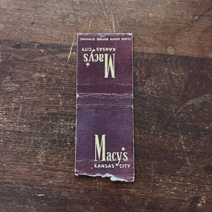 Macys Department Store Kansas City MO Advertising Matchbook Cover MM11-4