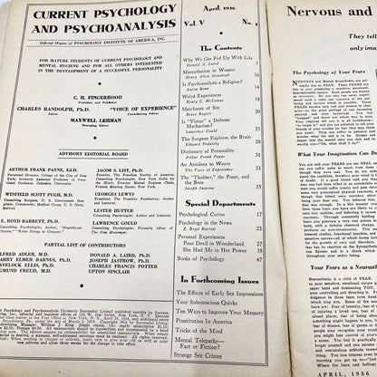 1936 April - Current Psychology and Psychoanalysis Magazine TF3