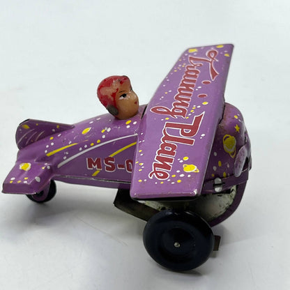 Vintage Wind-up Purple Training Plane WORKS 3.5” TD2