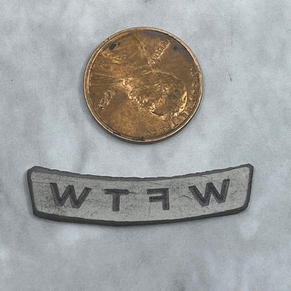 Vintage Letterpress Printers Block Plate TV Radio Call Letters WFTW SE841