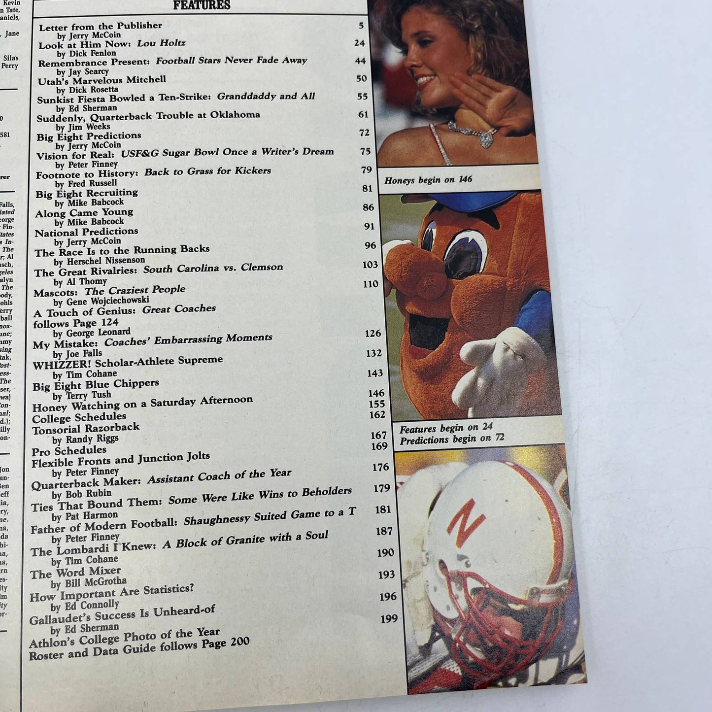 1989 Athlon’s Nebraska Cornhuskers & Big 8 Football Preview Magazine TH3