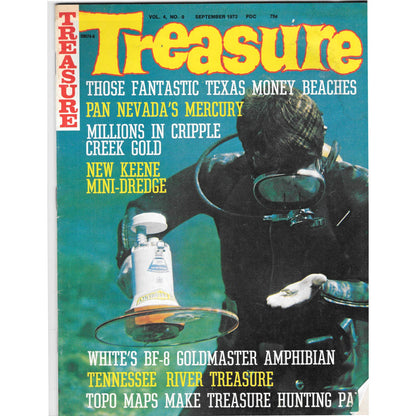 Treasure Magazine - Treasure Hunting Gold Mining Metal Detecting Sep 1973 M4