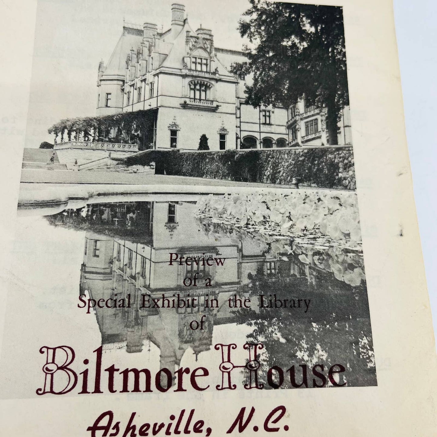 1950s Biltmore House Asheville North Carolina Tourist Brochure Booklet Set 2 C8