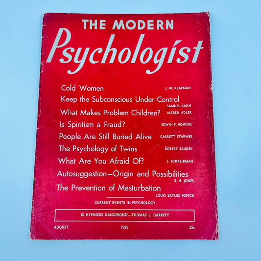 1935 August - The Modern Psychologist Magazine Dagobert D. Runes TF3