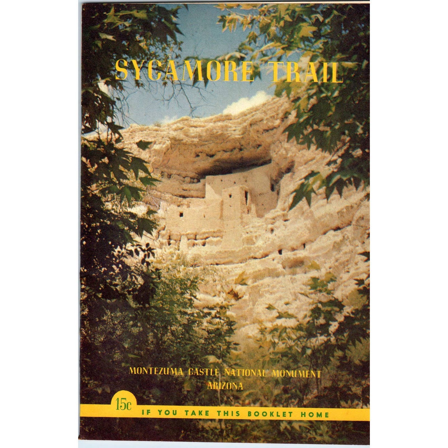 1962 Montezuma Castle National Monument AZ Sycamore Trail Travel Booklet AD4