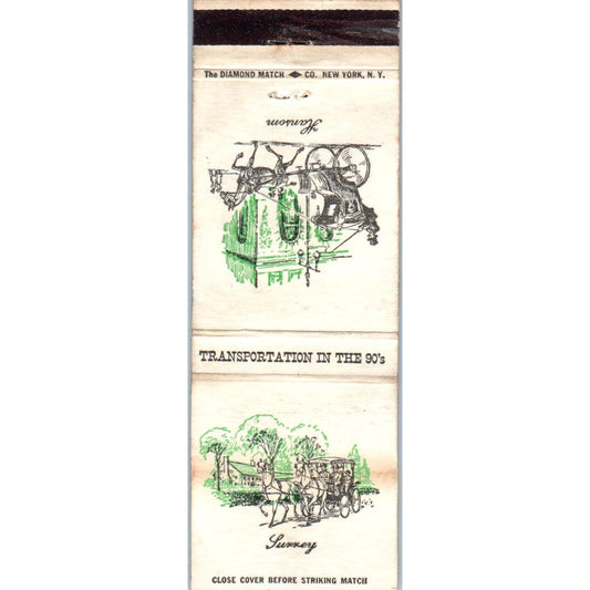 Transportation in the 90's Souvenir Collectible Matchbook Cover SA9-M9